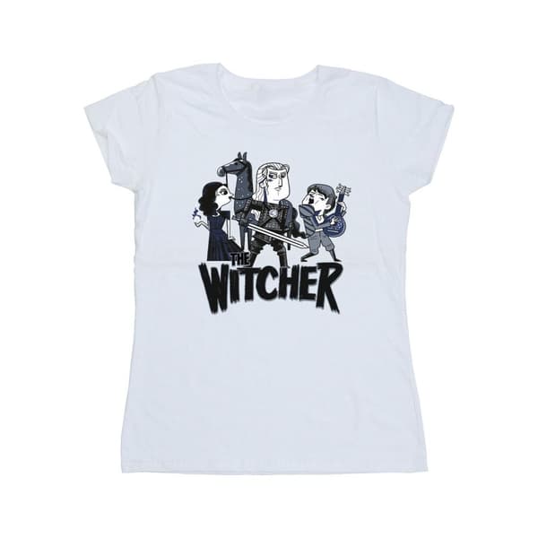 Netflix Womens/Ladies The Witcher Team Illustrated Cotton T-Shirt