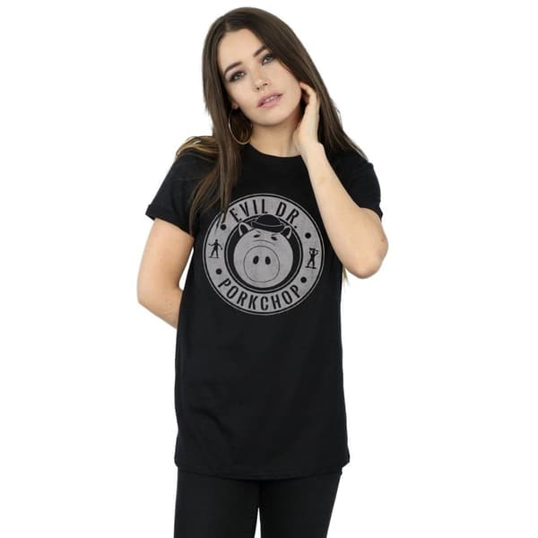 Disney Womens/Ladies Toy Story Evil Dr Pork Chop Logo Cotton Boyfriend T-Shirt