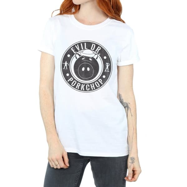 Disney Womens/Ladies Toy Story Evil Dr Pork Chop Logo Cotton Boyfriend T-Shirt