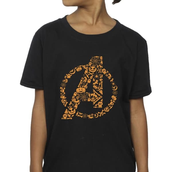 Marvel Girls Avengers Halloween Logo Cotton T-Shirt