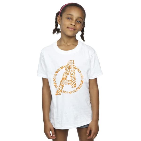Marvel Girls Avengers Halloween Logo Cotton T-Shirt