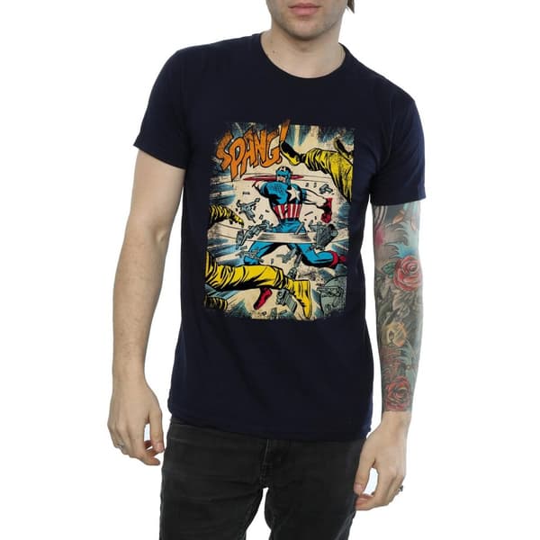 Marvel Mens Captain America Spang T-Shirt