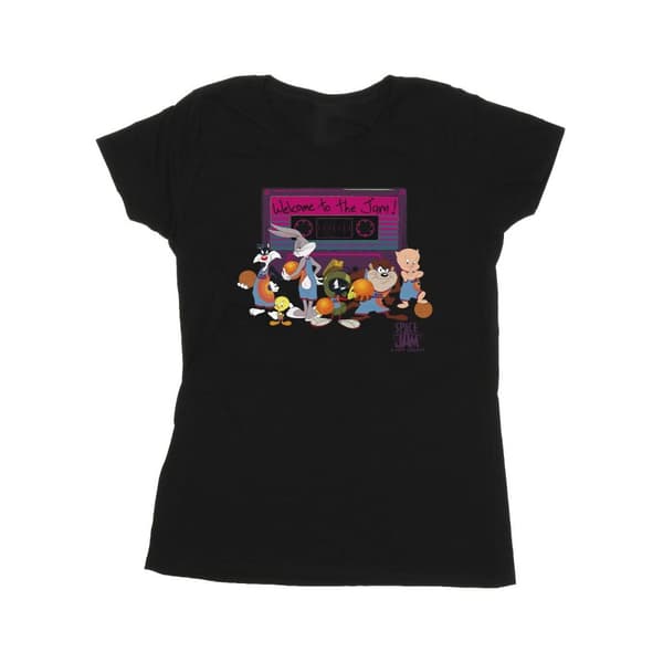 Space Jam: A New Legacy Womens/Ladies Team Cassette Cotton T-Shirt Black S