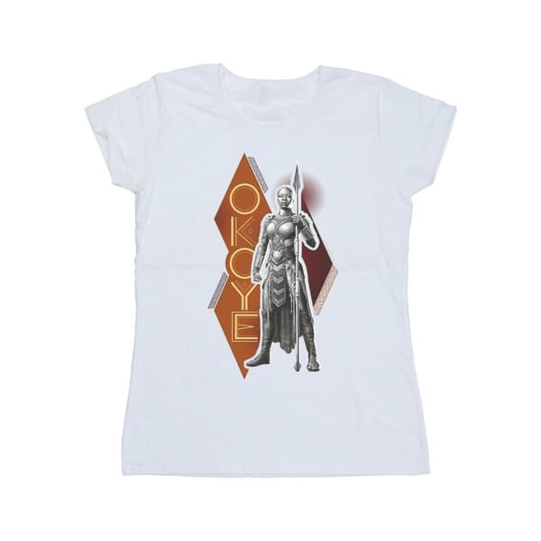 Marvel Womens/Ladies Wakanda Forever Okoye Stance Cotton T-Shirt White S