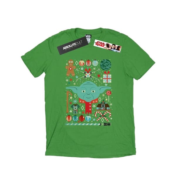 Star Wars Womens/Ladies Yoda Christmas Cotton Boyfriend T-Shirt