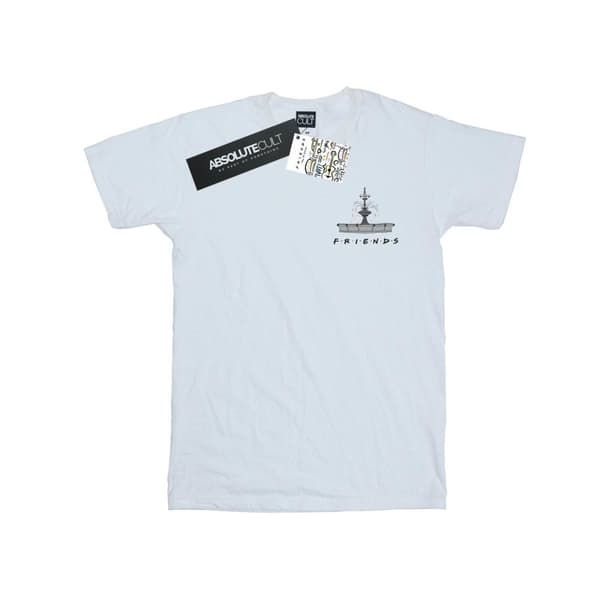 Friends T-shirt med brösttryck från fontän för herrar
