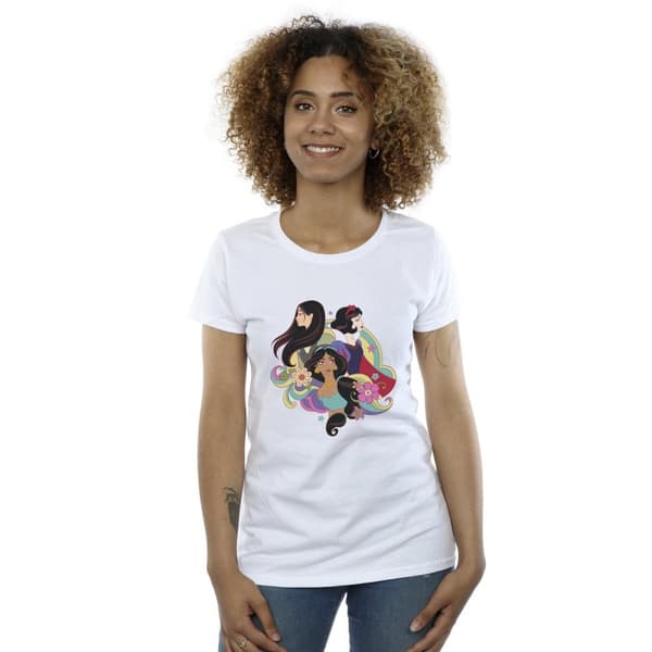 Disney Dam/Tjej Prinsessan Mulan Jasmine Snövit Bomulls-T-shirt
