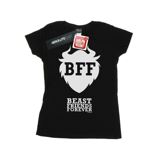 Disney Womens/Ladies Wreck It Ralph Belle´s Shirt Cotton T-Shirt Black XL