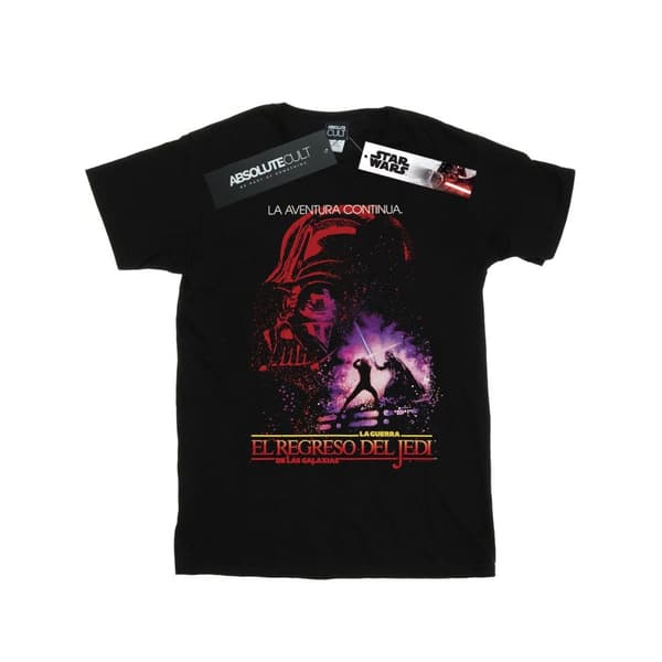 Star Wars T-shirt i bomull med spansk affisch från Jedins återkomst för flickor