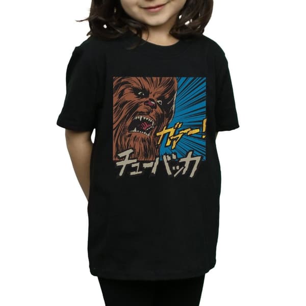 Star Wars Girls Chewbacca Roar Pop Art Cotton T-Shirt