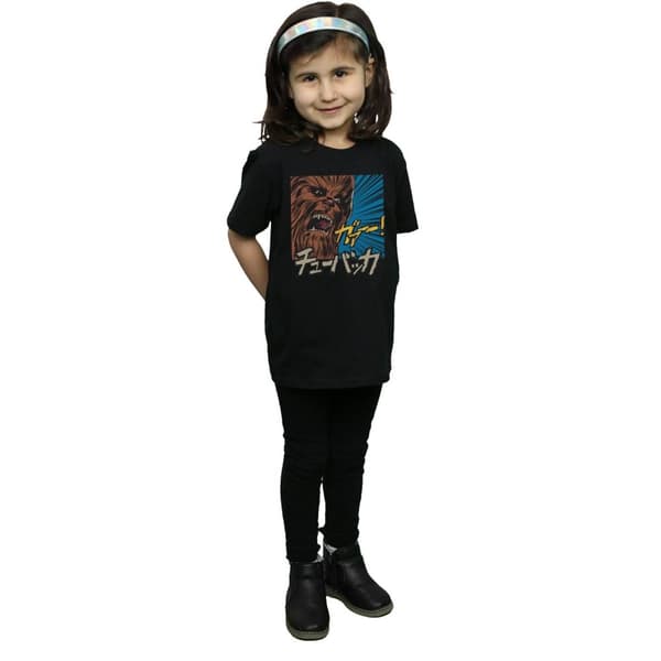 Star Wars Girls Chewbacca Roar Pop Art Cotton T-Shirt