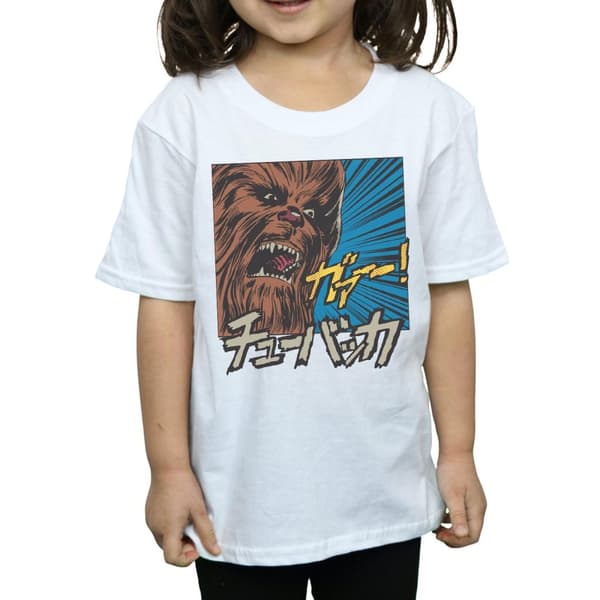 Star Wars Girls Chewbacca Roar Pop Art Cotton T-Shirt