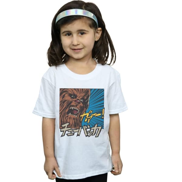 Star Wars Girls Chewbacca Roar Pop Art Cotton T-Shirt