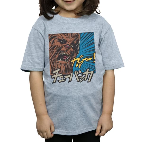 Star Wars Girls Chewbacca Roar Pop Art Cotton T-Shirt