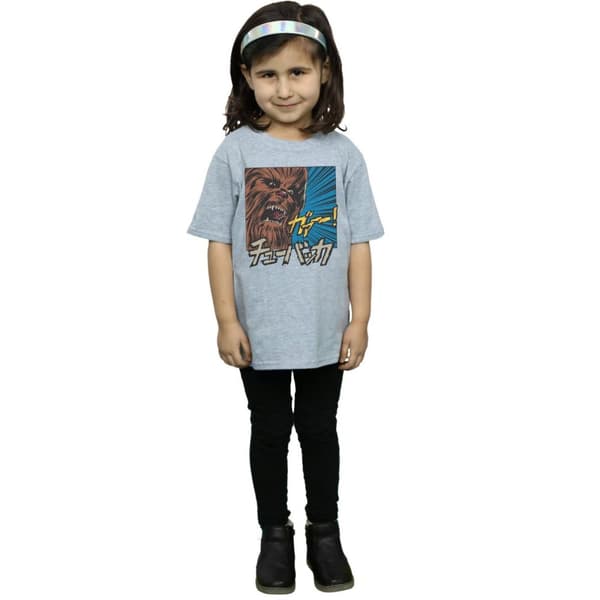 Star Wars Girls Chewbacca Roar Pop Art Cotton T-Shirt