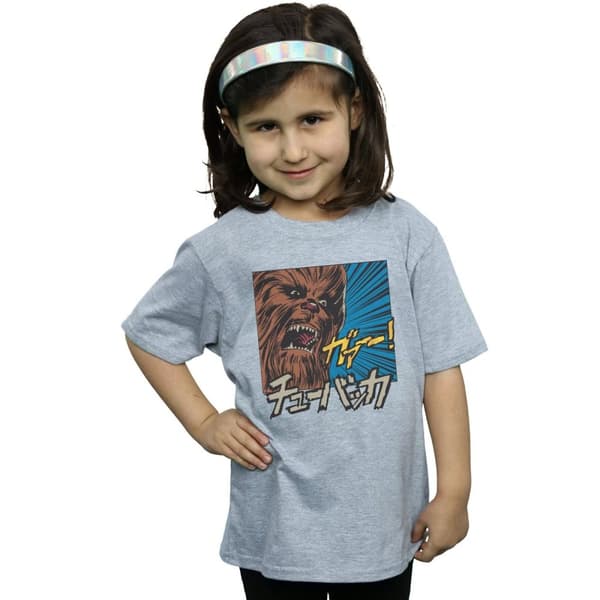 Star Wars Girls Chewbacca Roar Pop Art Cotton T-Shirt