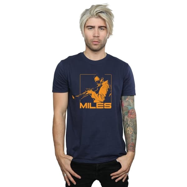 Miles Davis Mens Orange Square T-Shirt