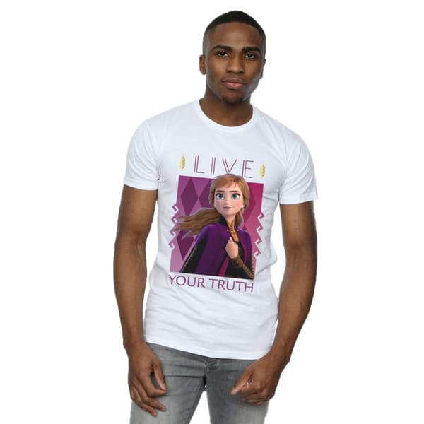 Disney Mens Frozen 2 Anna Live Your Truth T-Shirt