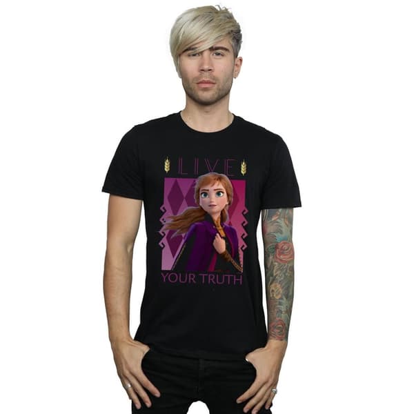 Disney Mens Frozen 2 Anna Live Your Truth T-Shirt