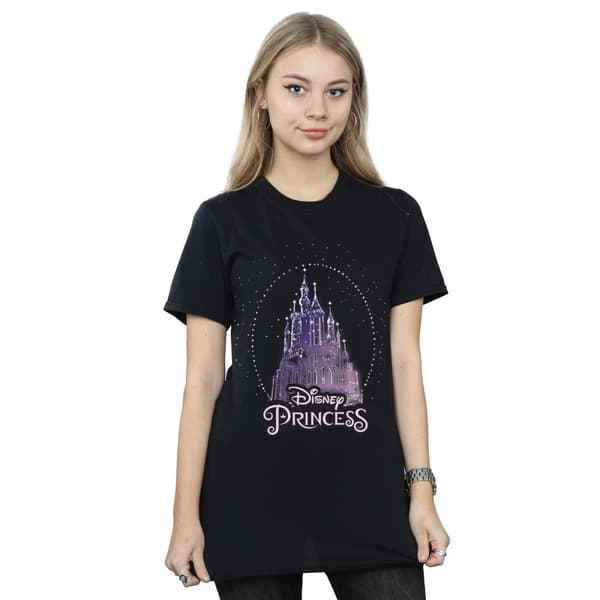 Disney Dam/kvinnor Princess Christmas Castle Boyfriend T-shirt i bomull