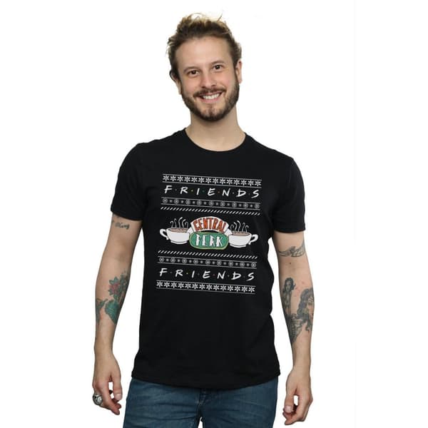Friends Mens Fair Isle Central Perk T-Shirt