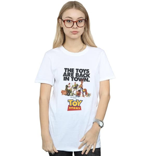 Disney Womens/Ladies Toy Story Movie Poster Cotton Boyfriend T-Shirt