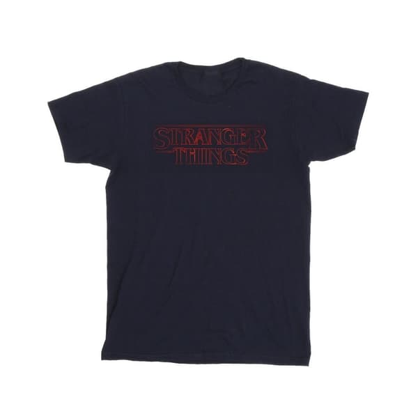 Netflix Stranger Things Glow Logo T-shirt för pojkar Navy Blue 12-13 Years