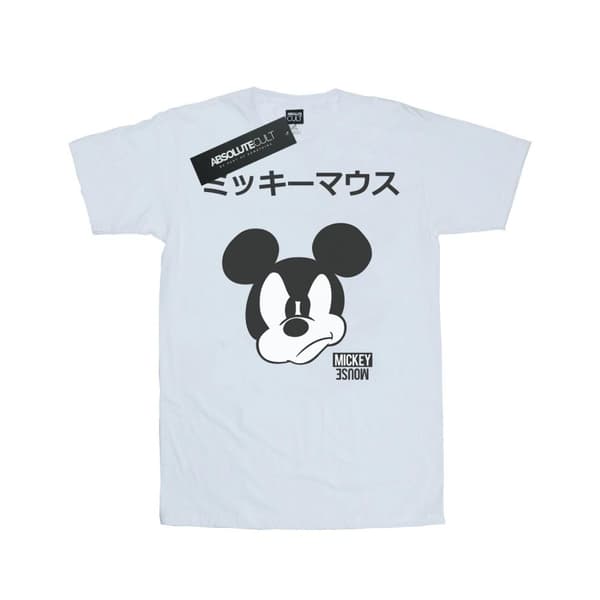Disney Dam/Tjej Musse Pigg Boyfriend T-shirt i japansk bomull White XXL