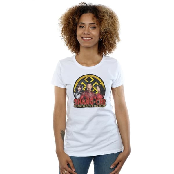 Marvel Womens/Ladies Shang-Chi And The Legend Of The Ten Rings Group Logo Emblem Cotton T-Shirt