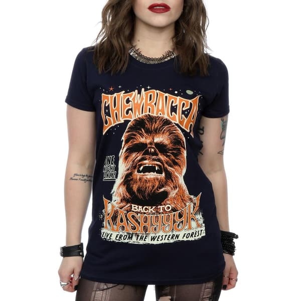 Star Wars Womens/Ladies Chewbacca Rock Poster Cotton T-Shirt