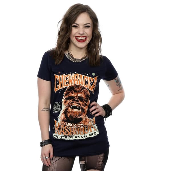 Star Wars Womens/Ladies Chewbacca Rock Poster Cotton T-Shirt