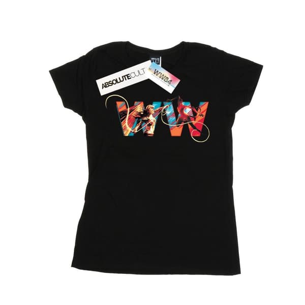 DC Comics Womens/Ladies Wonder Woman 84 Symbol Cotton T-Shirt Black M