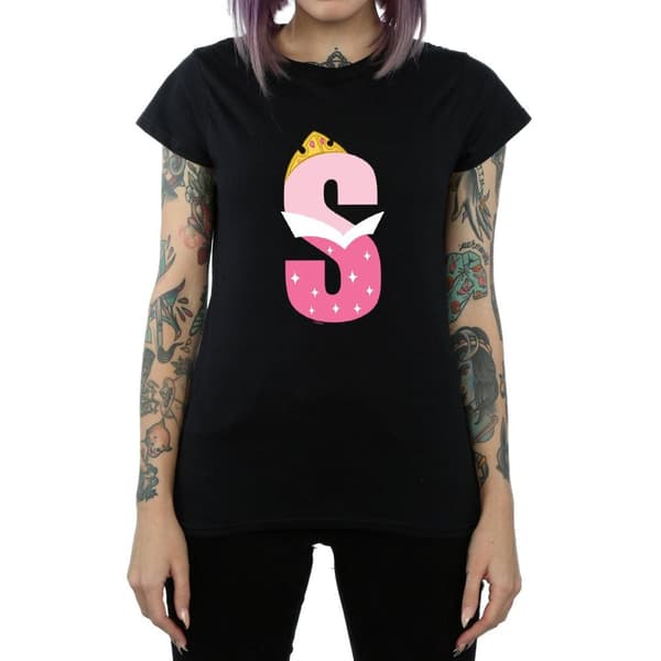 Disney Dam/Tjej Alphabet S Is For Sleeping Beauty Bomulls-T-shirt