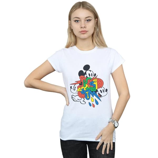 Disney Womens/Ladies Mickey Mouse Vintage Arrows Cotton T-Shirt