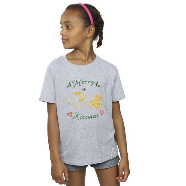 Disney T-shirt i bomull för flickor - Musse Pigg Merry Kissmas