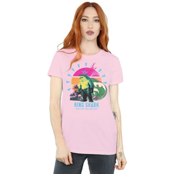 DC Comics Dam/Tjej The Suicide Squad King Shark Boyfriend T-shirt i bomull