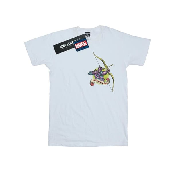 Marvel Mens Hawkeye Tattoo Breast Print T-Shirt