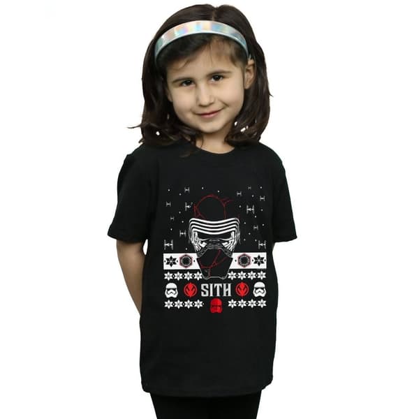 Star Wars Sith-t-shirt i bomull till jul för flickor i The Rise Of Skywalker