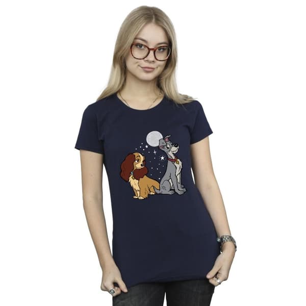 Disney Dam/dam Lady And The Tramp Moon - T-shirt i bomull