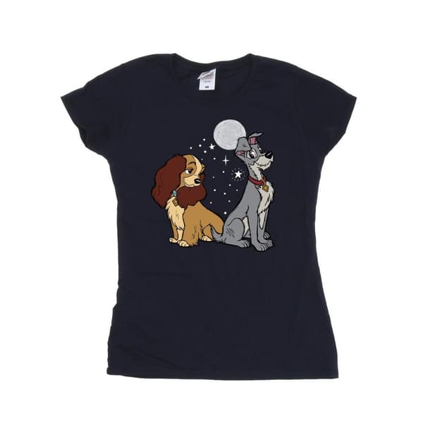 Disney Dam/dam Lady And The Tramp Moon - T-shirt i bomull