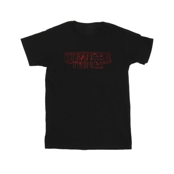 Netflix Girls Stranger Things Glow Logo Cotton T-Shirt
