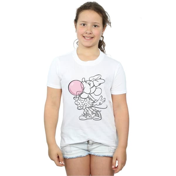 Disney Minnie Mouse Gum Bubble T-shirt i bomull för flickor