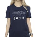 Pikkukuva 3 / 4: Star Wars Womens/Ladies Character Heads Cotton Boyfriend T-Shirt