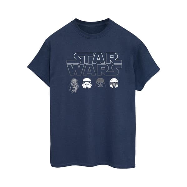 Star Wars Womens/Ladies Character Heads Cotton Boyfriend T-Shirt