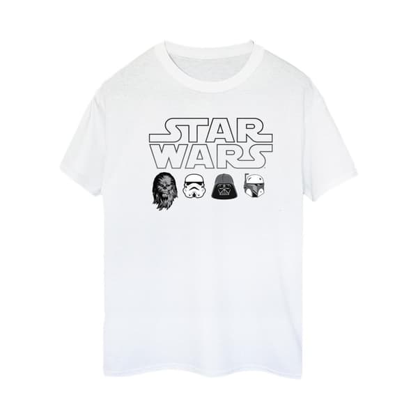 Star Wars Womens/Ladies Character Heads Cotton Boyfriend T-Shirt