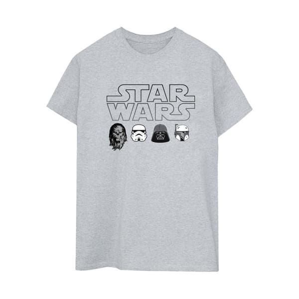 Star Wars Womens/Ladies Character Heads Cotton Boyfriend T-Shirt
