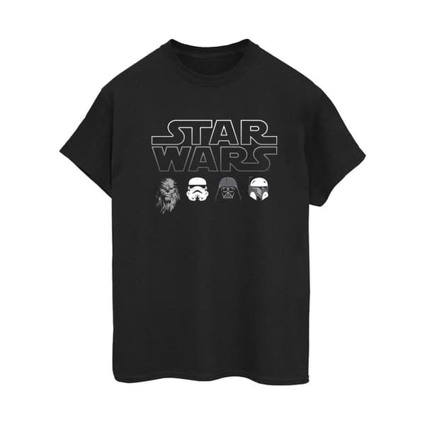 Star Wars Womens/Ladies Character Heads Cotton Boyfriend T-Shirt