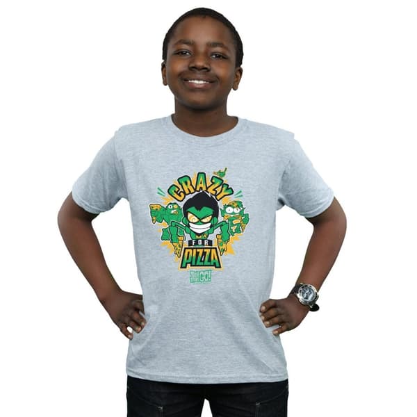 DC Comics T-shirt för pojkar Teen Titans Go Crazy For Pizza
