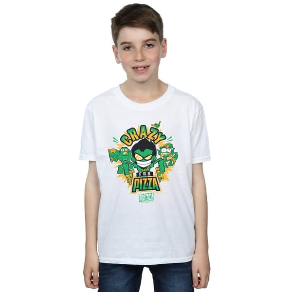 DC Comics T-shirt för pojkar Teen Titans Go Crazy For Pizza