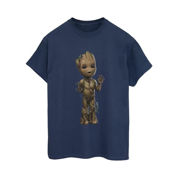 Marvel Dam/Tjej I Am Groot Wave Pose Boyfriend-T-shirt i bomull